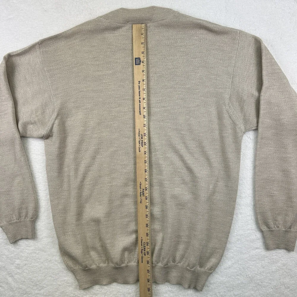 Brandini Sweater Mens Large Tall Woolmark 100% Merino Wool Crewneck Italy